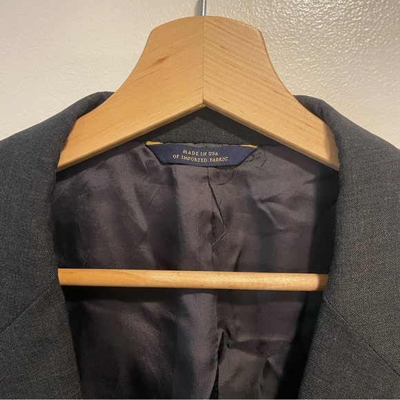 Brooks Brothers Gray Wool Brooksease USA Made Sport Coat Blazer Men’s 45L *NOTE - Picture 1 of 11